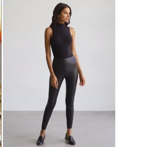 Commando Black Croc Leggings
